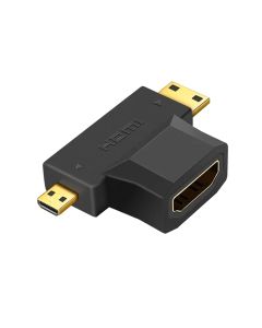 Adapter Mini HDMI + Micro HDMI (muski) na HDMI (zenski) 1.4 4K 30Hz (OTN-HD708) Onten
