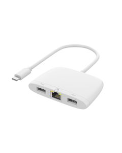 Adapter USB Type-C na Ethernet RJ45 100Mbps + USB-A 5Gbps + USB-A 480Mbps 18cm (OTN- UC552D) Onten