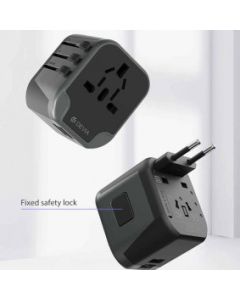 DEVIA Adapter Global (Eu Uk Us Au), crna - 24727-1