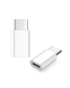 Adapter OTG micro USB na Type C beli - 95402