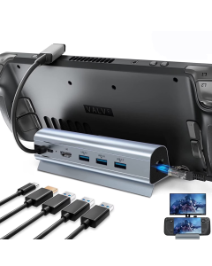 Adapter Type C JWD-TC58 na LAN, PD, HDMI, 3x USB 3.0 6 u 1 sivi - 223262