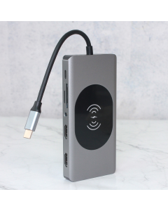 Adapter Type C na LAN Gb Wireless PC SD card TF Type C 3xUSB Audio 2xHDMI i VGA 14 u 1 20cm - 207959