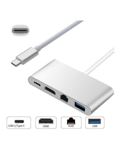 Adapter Type C na RJ45 (LAN) HDMI USB 3.0 4u1 JWD-TC08 - 88945-1