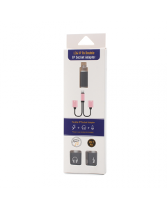 Adapter za slusalice i punjenje IP-14 iPhone lightning crni - 83638-1
