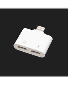 Adapter za slusalice i punjenje W5 iPhone lightning beli - 83618