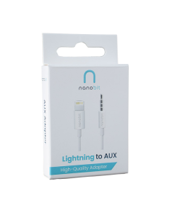 Adapter za slušalice Nanobit NB307 Lightning na AUX 1m