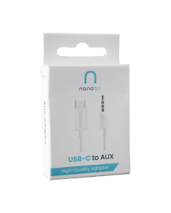 Adapter za slušalice Nanobit NB308 Type-C na AUX 1m