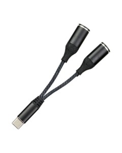 Adapter za slusalice SX-08 Type C na 2x 3.5mm crni - 205525