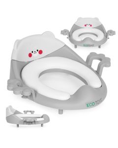 ECO TOYS Adapter za wc šolju sa rukohvatima, siva - PP104 GREY