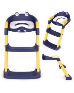 ECO TOYS Adapter za WC šolju za decu sa stepenikom, plava - PP8001 BLUE