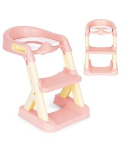 ECO TOYS Adapter za WC šolju za decu sa stepenikom, roze - HA-P23S PINK