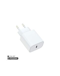 Zidni punjač FULMOVA GAN PD/25W/bela sa USB-C kablom