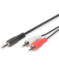 DIGITUS Audio kabl 2xcinc na 3.5mm 2.5m, crna - AK-510300-025-S