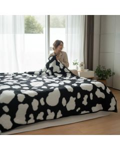 VIKTORIJA Ćebe Akril 200x200cm Crno/Bela sara