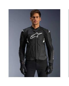 ALPINESTARS Dusk airflow kož jakna crn/bel - ALP310052512V50