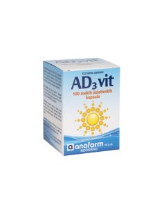 ANAFARM Vitamin AD3, 100 mekih želatinskih kapsula - ANAF3
