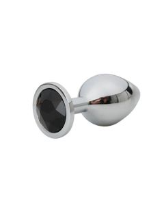 Mali metalni analni dildo sa crnim dijamantom - ft001018