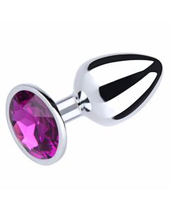 Mali metalni analni dildo sa ljubičastim dijamantom - ft001020