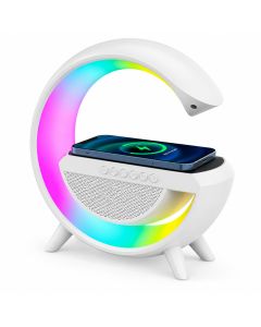 Smart RGB lampa 3 u 1 sa bežičnim punjačem i zvučnikom