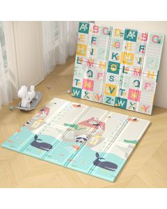 Baby Line Premium Collection Podloga za igru ANIMAL SAILING + LETTERS 180x200x1cm