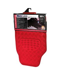 SUMEX Univerzalne gumene patosnice alu look 4kom crvene