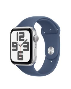 APPLE Pametni sat SE (2024) 44mm GPS Silver Alu Case/Denim Sport Band M/L, (mxer3qv/a) - 1780064