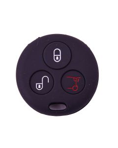 888 CAR ACCESSORIES Silikonska navlaka za ključeve 3 dugmeta crna Smart - APT100810B