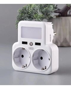 Utičnica sa noćnim svetlom i USB-om 3u1