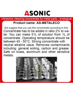 ASONIC AS-METALECO-1 deterdžent za ultrazvučne kade - u10161