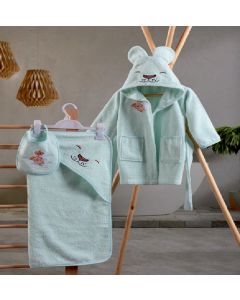 DEKOR DOM Bade mantil set CB BABY BATHROOM SET - ASLAN