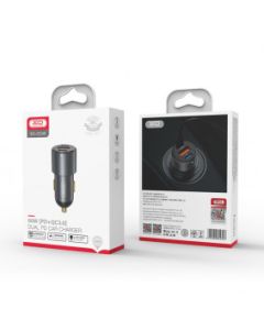 XO Auto punjač -CC45 PD30W+USB30W, crna - 20918