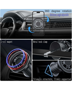 Auto držač za telefon Magsafe Remax C12 crni - 615489