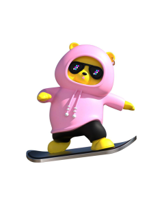 Auto igracka JWD Snowboard Teddy roze - 214017