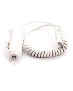 Auto punjač 2u1 (Type-C + USB slot) beli 1A. - 028405
