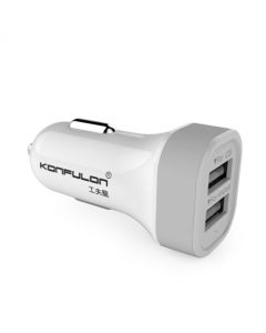 KONFULON USB Auto punjač, 10W, C17 - 2,1A, bela - 025007