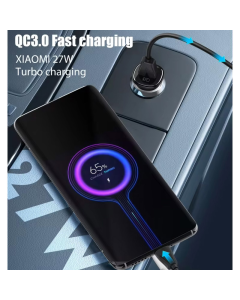 Auto punjač LDNIO C105, QC3.0, 30W USB Type-C crni 1m - 613819