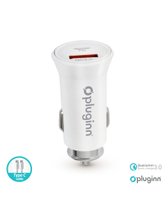 Auto punjac Pluginn PI-21S, PD 20W, QC 3.0 18W, sa PD Type C kablom beli - 208949