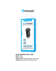 Auto punjač Teracell Evolution TC-13 PD 30W + USB QC3.0 18W, 48W (total) crni - 601405