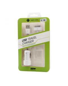 Auto punjac Teracell sa iPhone 4 kablom beli - 81984-1