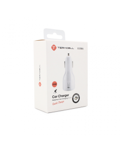 Auto punjac Teracell Ultra DC01 2.4A sa iPhone lightning kablom beli - 54055