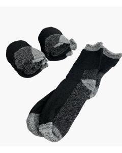 MERINO RAMS Vunene čarape 3/1 crne - AVA355646