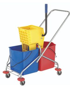 BSM Kolica za higijenčare sa cediljkom 2x25L - B-043