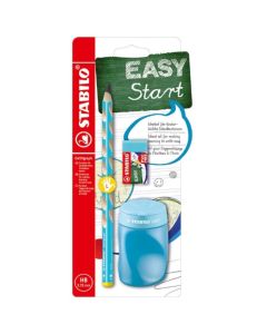 STABILO Set za pisanje Easy (grafitna olovka, rezač, gumica), plava, za levoruke, 1/3 - MCB-56683-3
