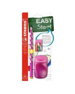 STABILO Set za pisanje Easy (grafitna olovka, rezač, gumica), pink, za levoruke, 1/3 - MCB-56685-3