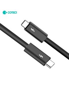 Data kabl Coteci Thunderbolt 87315 40Gbps 100W 8k PD Type C na Type C crni 0.3m