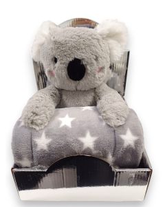 BBO Plišana igračka i ćebence Koala, siva - B230135-2