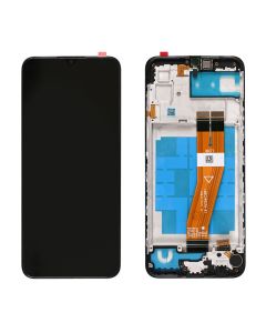 LCD za Samsung A035/Galaxy A03 (GH81-21626A) (163mm) + touch screen + frame Black FULL ORG-SP