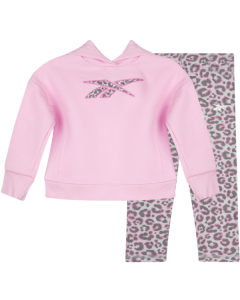 REEBOK Komplet za devojčice , roze animal print - B4318RG12M