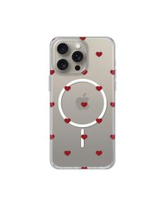 Maska za iPhone 15 Pro Max 6.7 Red Hearts Print Magsafe