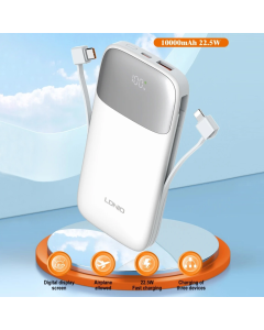Back up baterija LDNIO PQ19 10000mAh, bela - 215593
